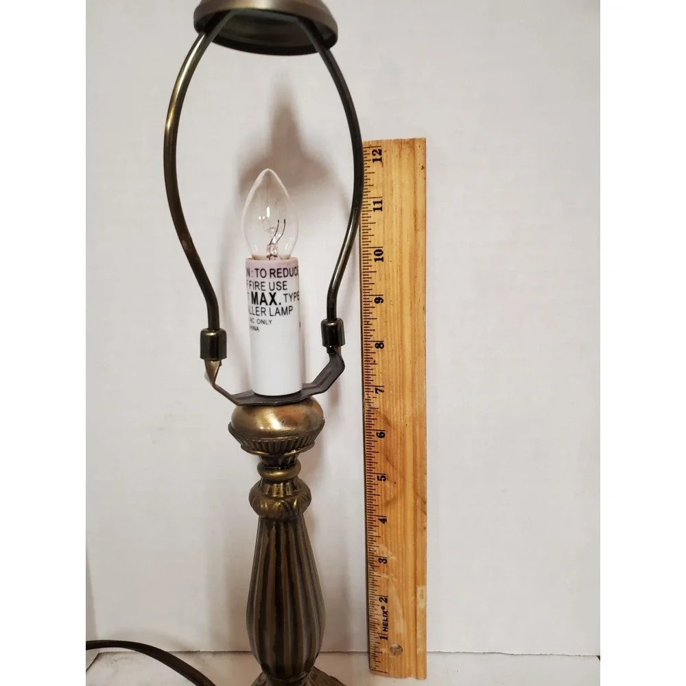 Lily style metal lamp base, art nouveau